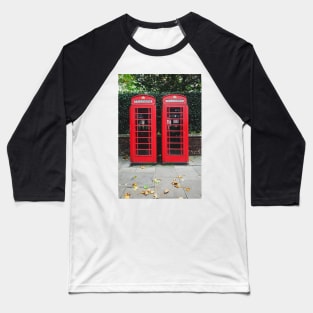 Telephone boxes, London England, UK Baseball T-Shirt